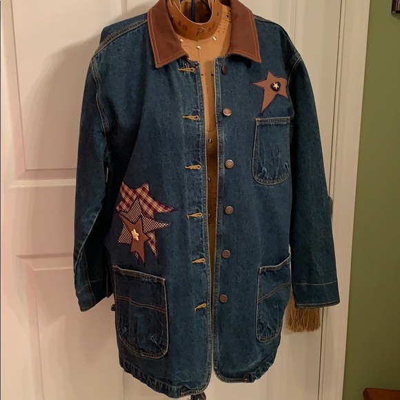 NWT folk art jean jacket - Picture 2 of 7